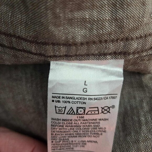 Banana Republic Untucked Fit Dress Shirt Size L - Picture 4 of 4